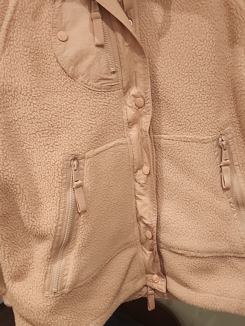 Free Prople Hit The Slope PINK Long Fleece Jacket - Picture 3 of 11